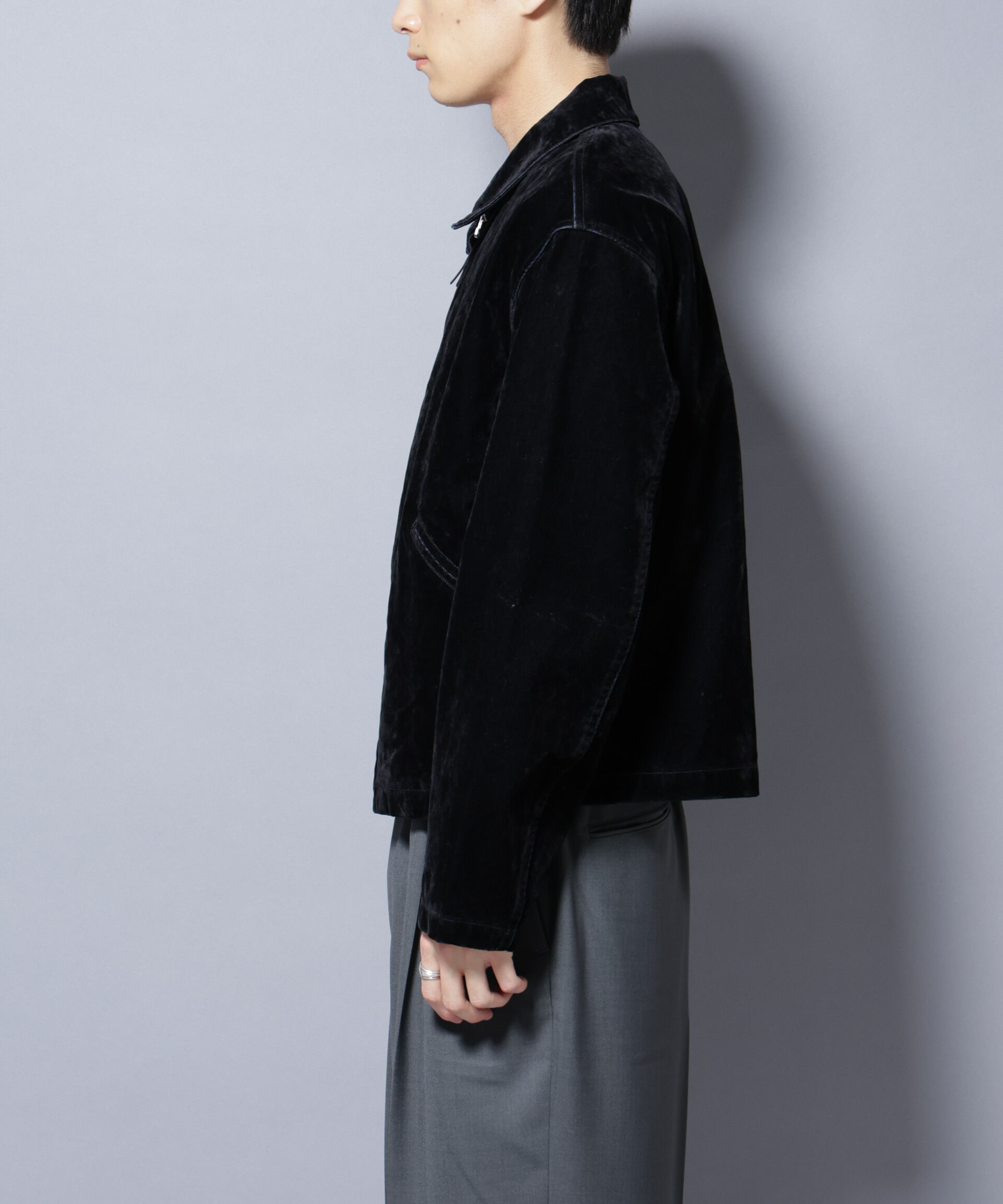 nano･universe「フロッキーデニム スポーツジャケット」|ブルゾン・スタジャン|