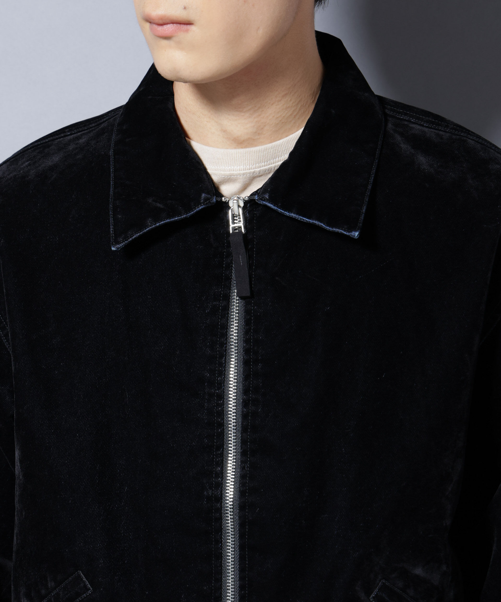 nano･universe「フロッキーデニム スポーツジャケット」|ブルゾン・スタジャン|