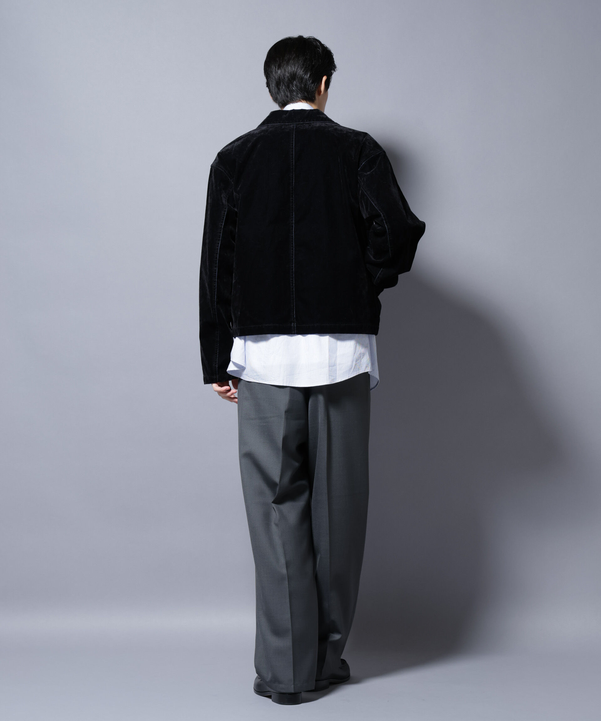 nano･universe「フロッキーデニム スポーツジャケット」|ブルゾン・スタジャン|