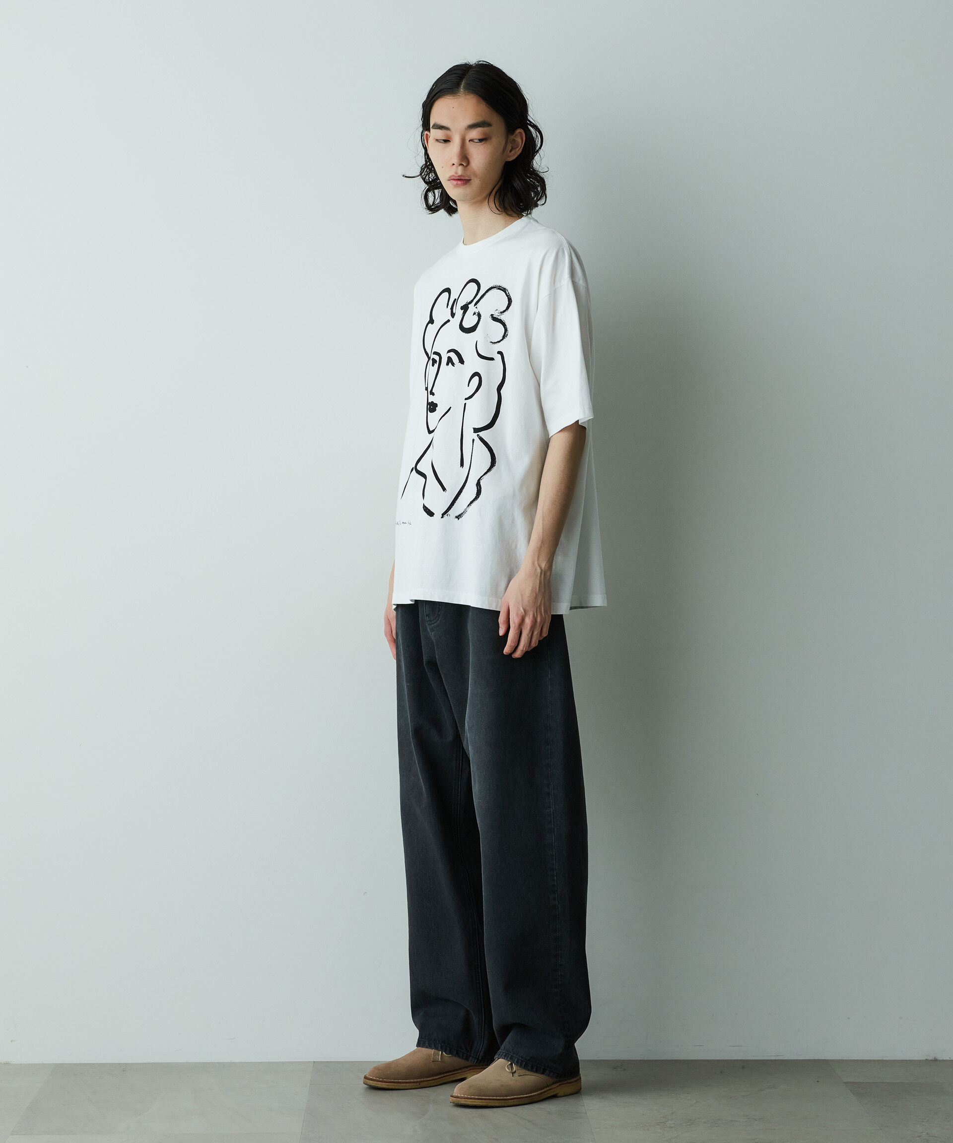  「「HOTEL PALACE」オテルパラス 13ozバイオブリーチルーズシルエットデニムパンツ」|デニム|