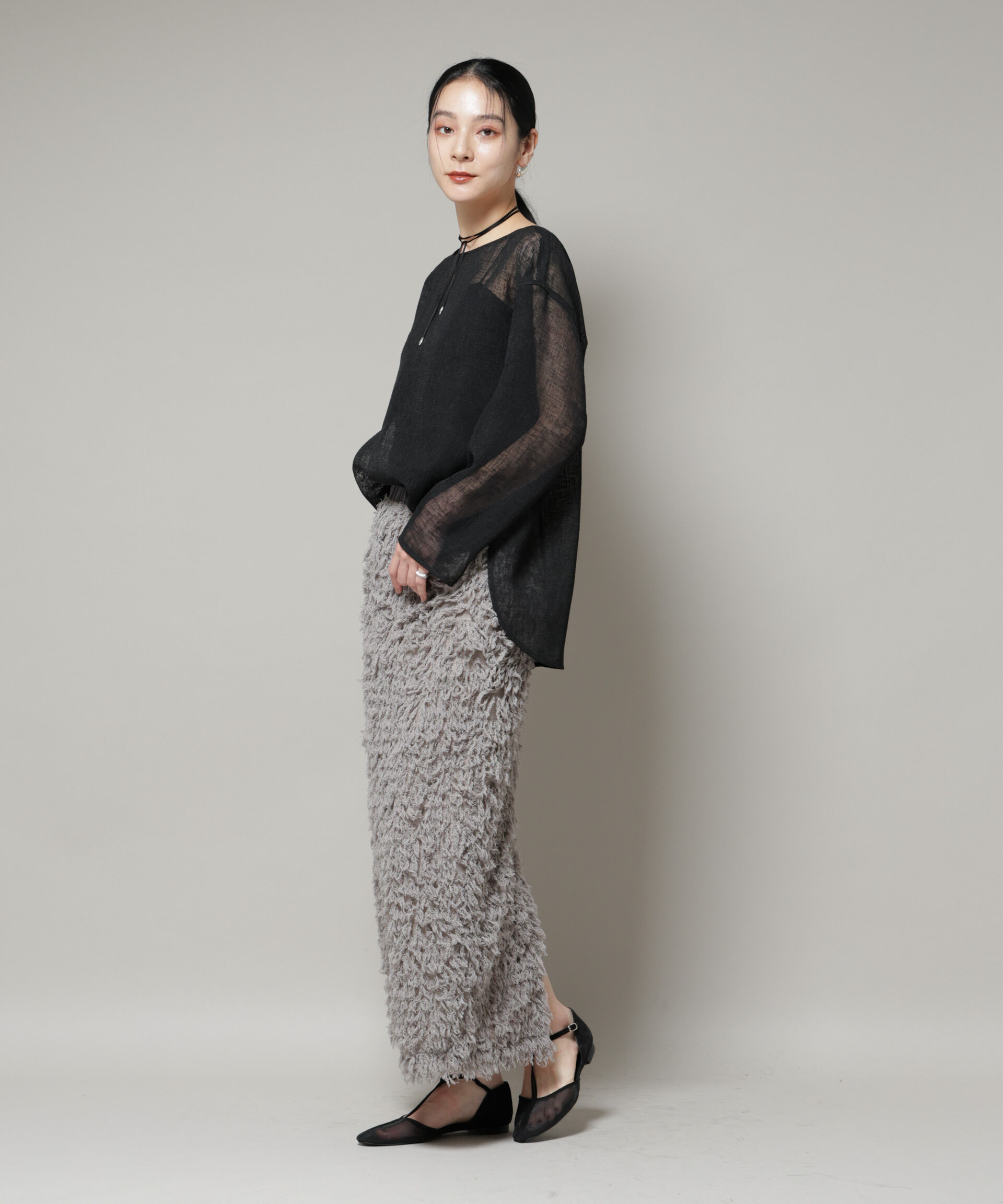 nano･universe「フリンジタイトスカート」|スカート|