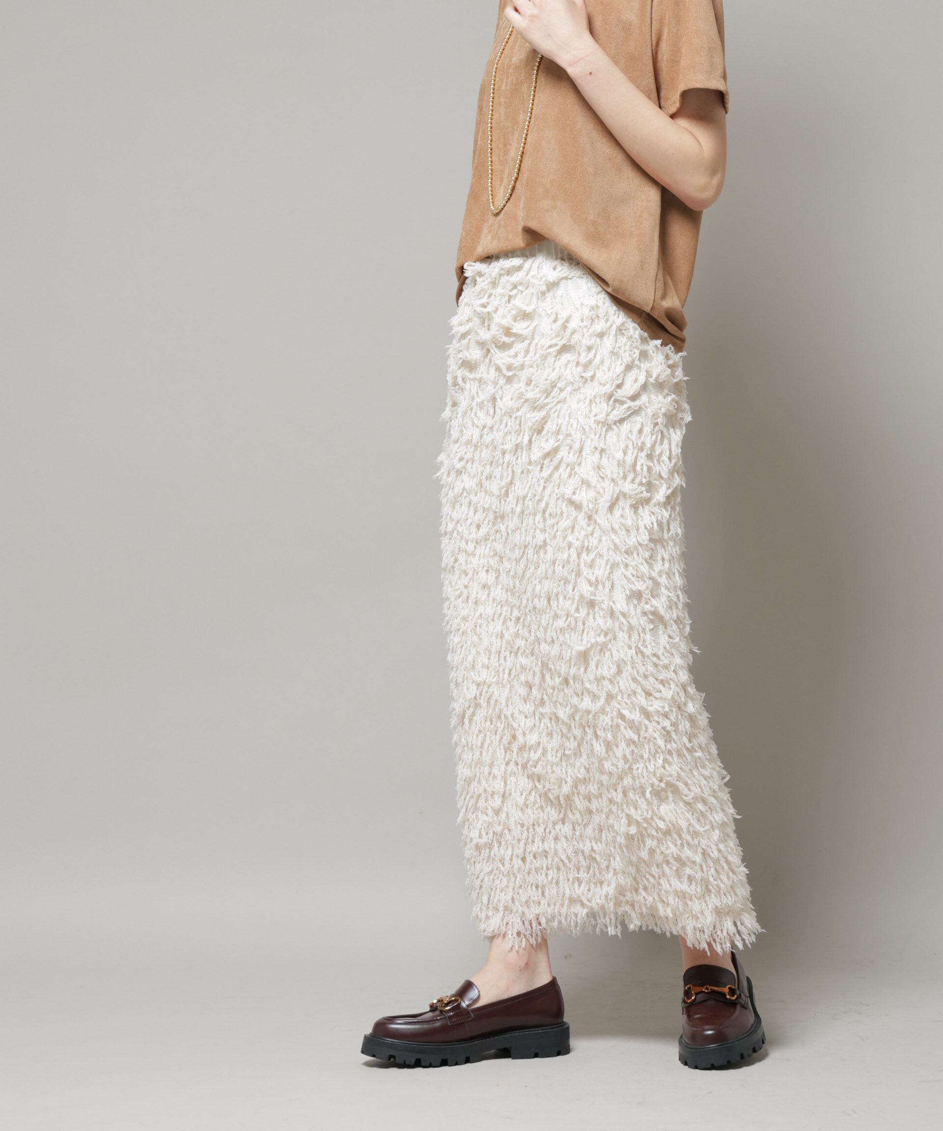 nano･universe「フリンジタイトスカート」|スカート|