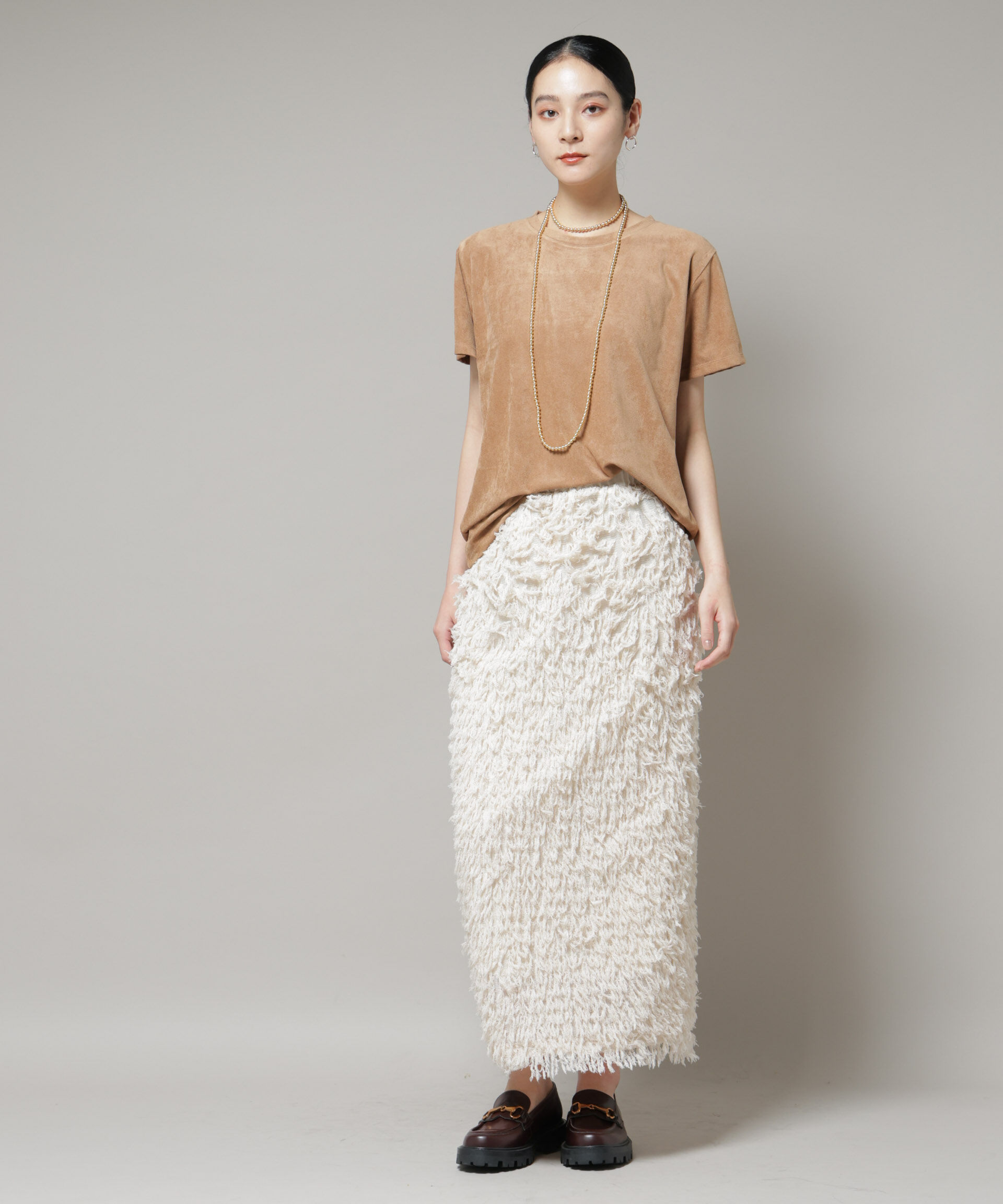 nano･universe「フリンジタイトスカート」|スカート|