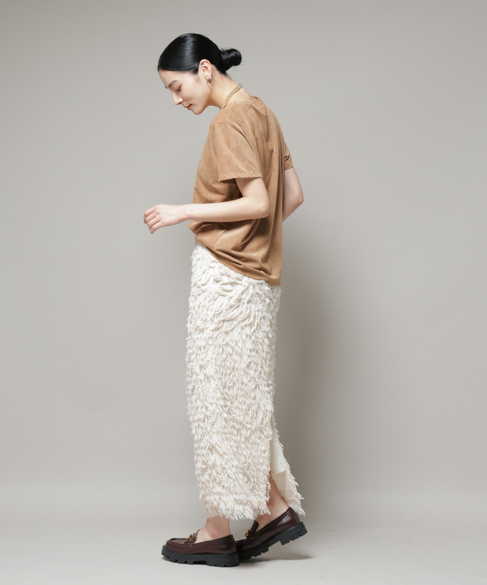 nano･universe「フリンジタイトスカート」|スカート|