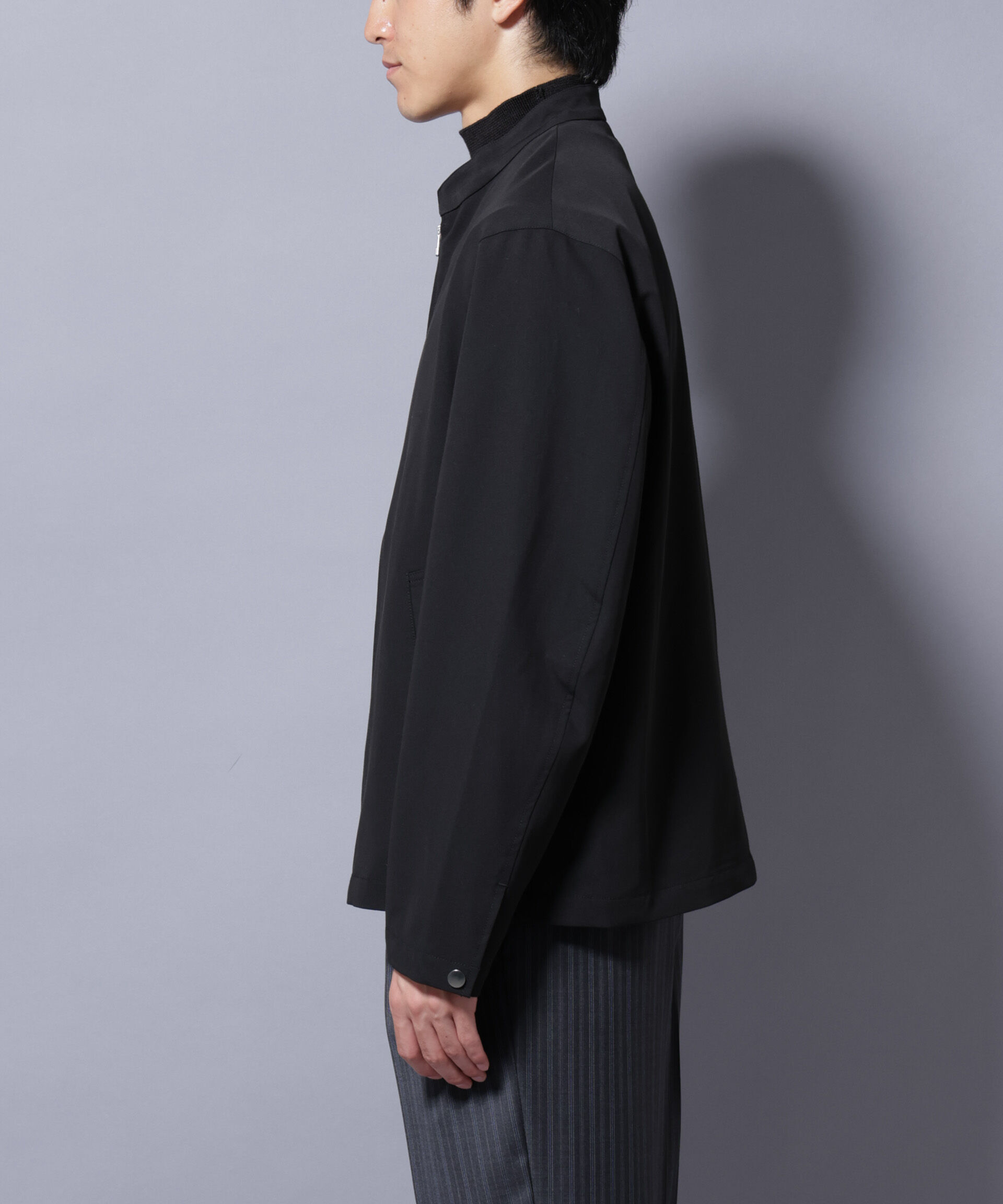 nano･universe「TR シングルライダースブルゾン」|ブルゾン・スタジャン|