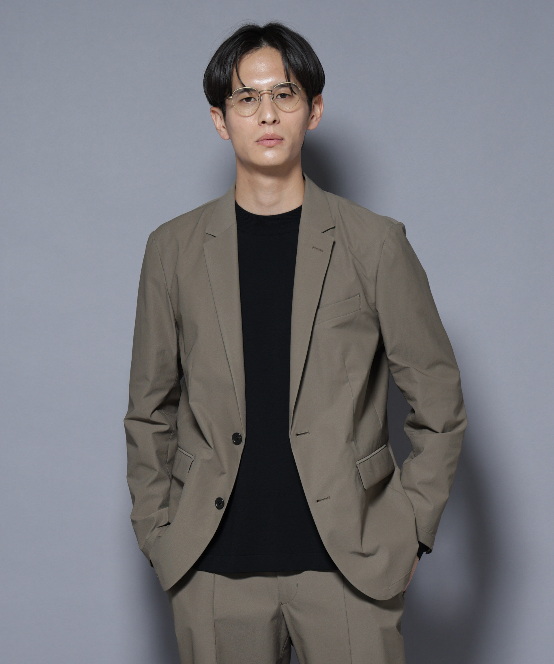 nano･universe「「N JACKET BASIC」SizeMoreTEXBRID(R)ストレッチジャケット(セットアップ可）」|スーツ|カーキベージ 6