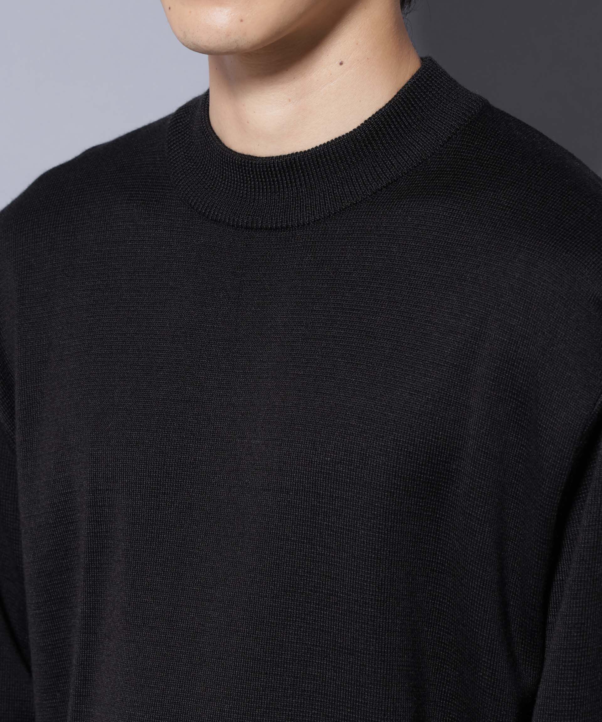 nano･universe「タスマニアウールミックス ミラノリブリラックスモックネックニット」|ニット・セーター|