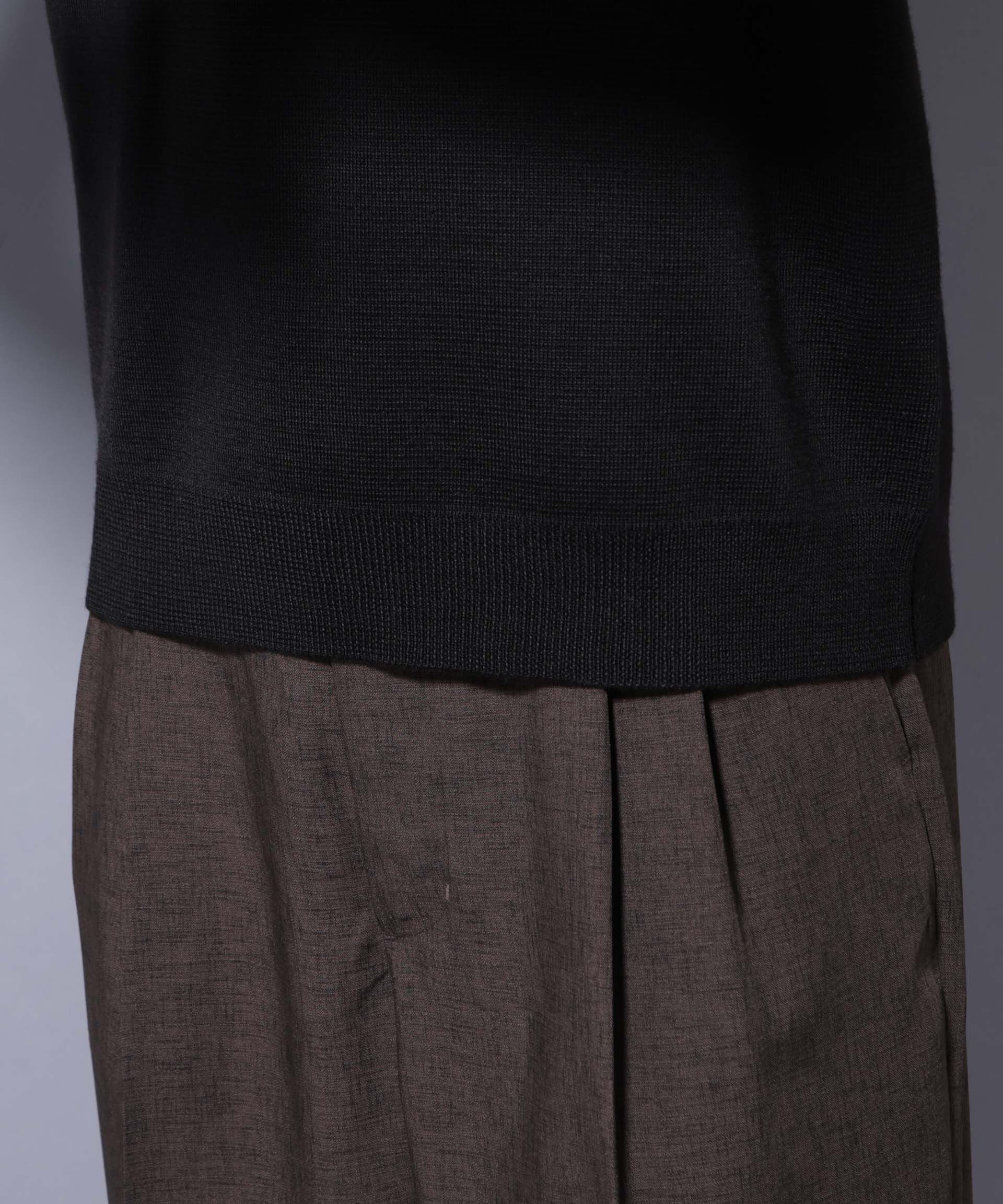 nano･universe「タスマニアウールミックス ミラノリブリラックスモックネックニット」|ニット・セーター|