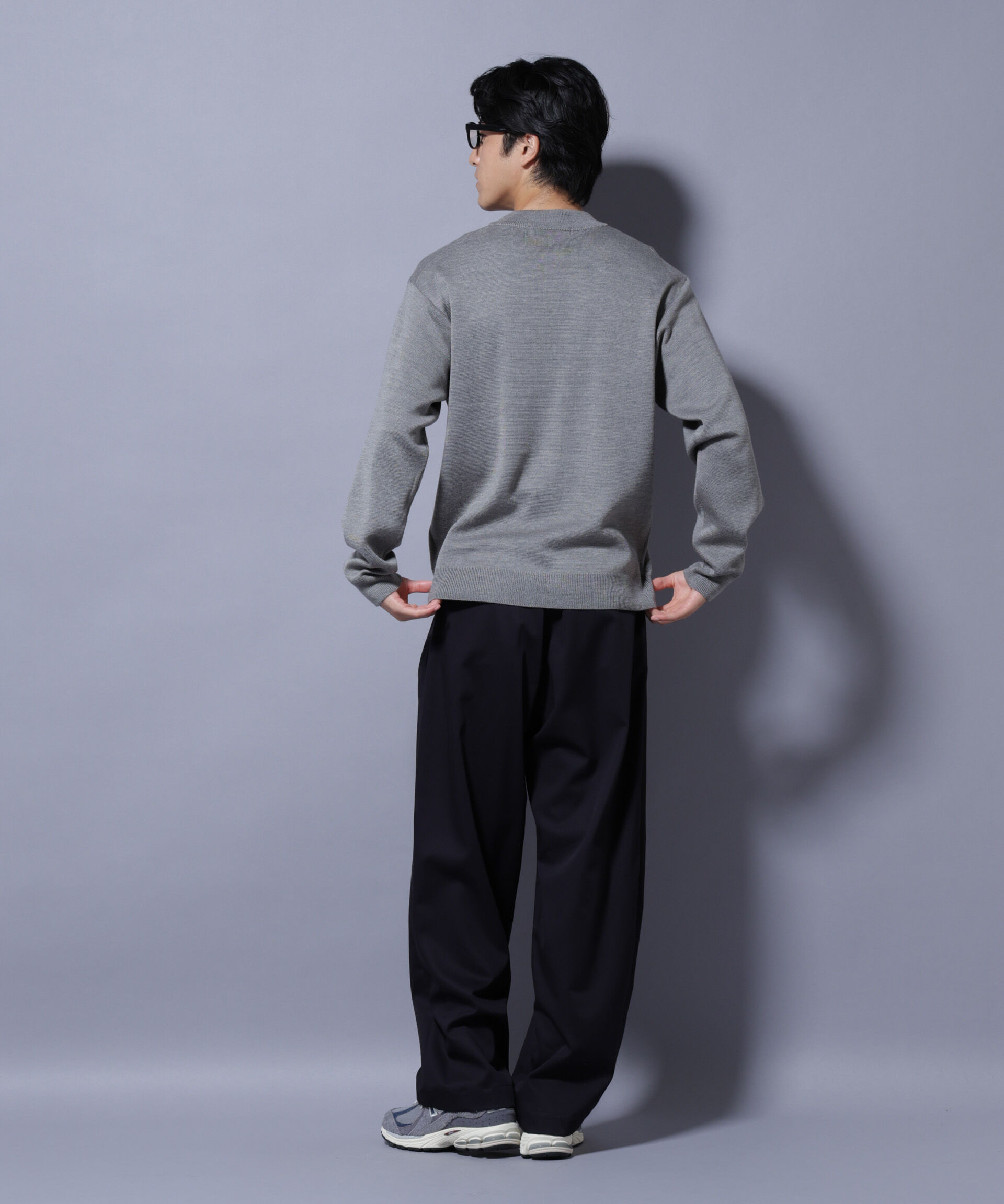 nano･universe「タスマニアウールミックス ミラノリブリラックスモックネックニット」|ニット・セーター|