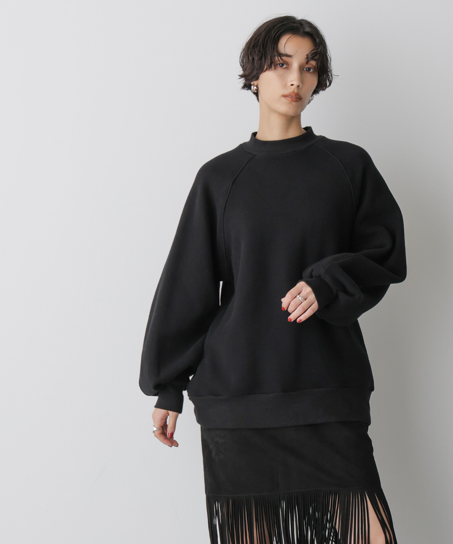  「「STEVELOUR」フラッフィースタンドプルオーバー」|スウェット・ジャージ|