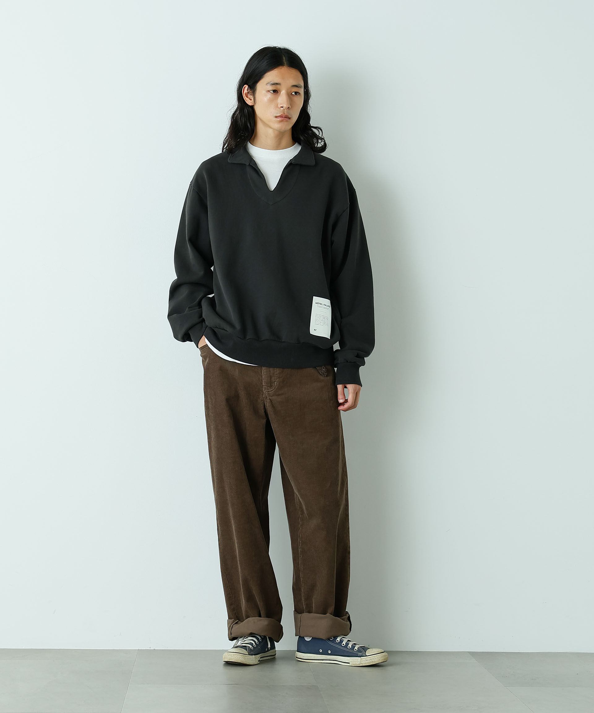 nano･universe「｢HOTEL PALACE｣ ワイドストレートコーデュロイパンツ」|チノ|