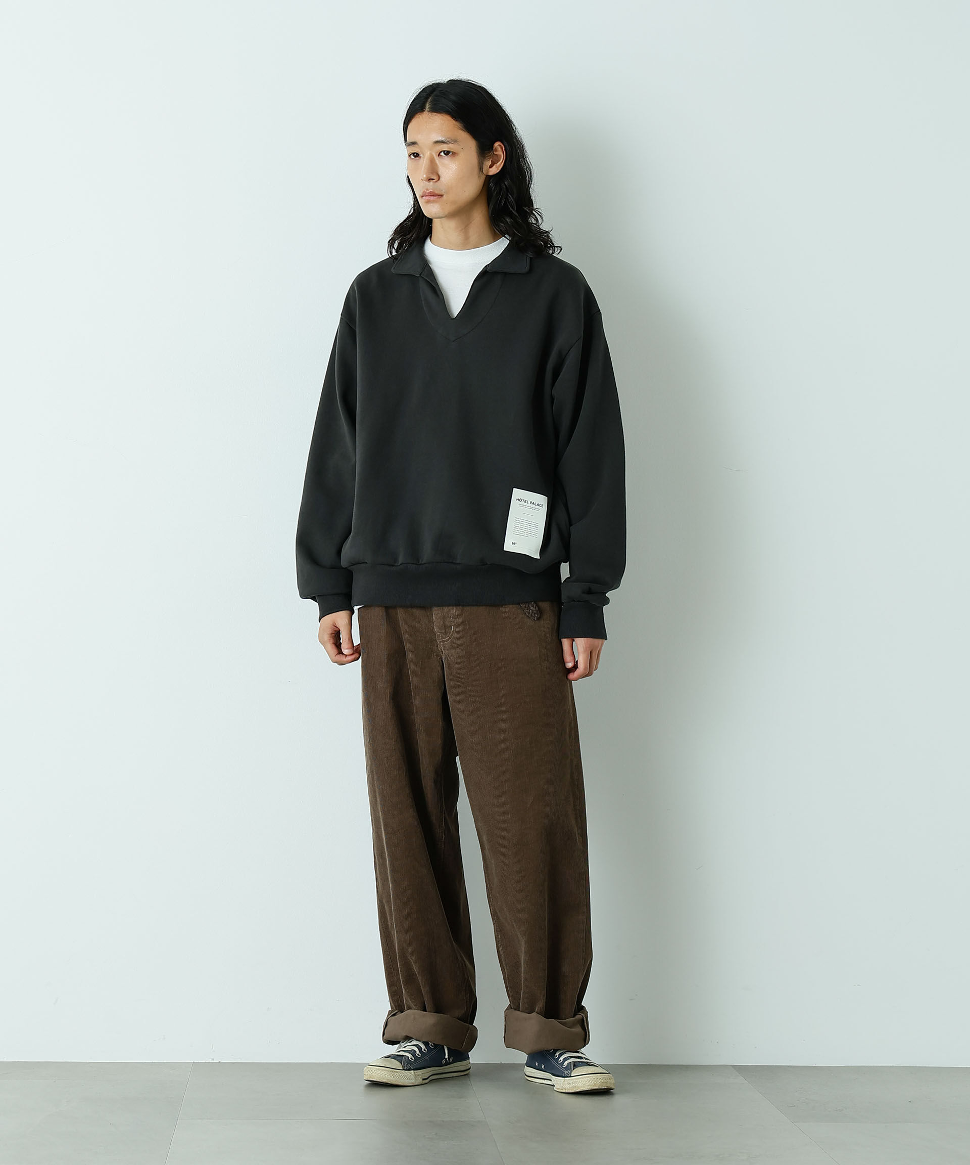 nano･universe「｢HOTEL PALACE｣ ワイドストレートコーデュロイパンツ」|チノ|