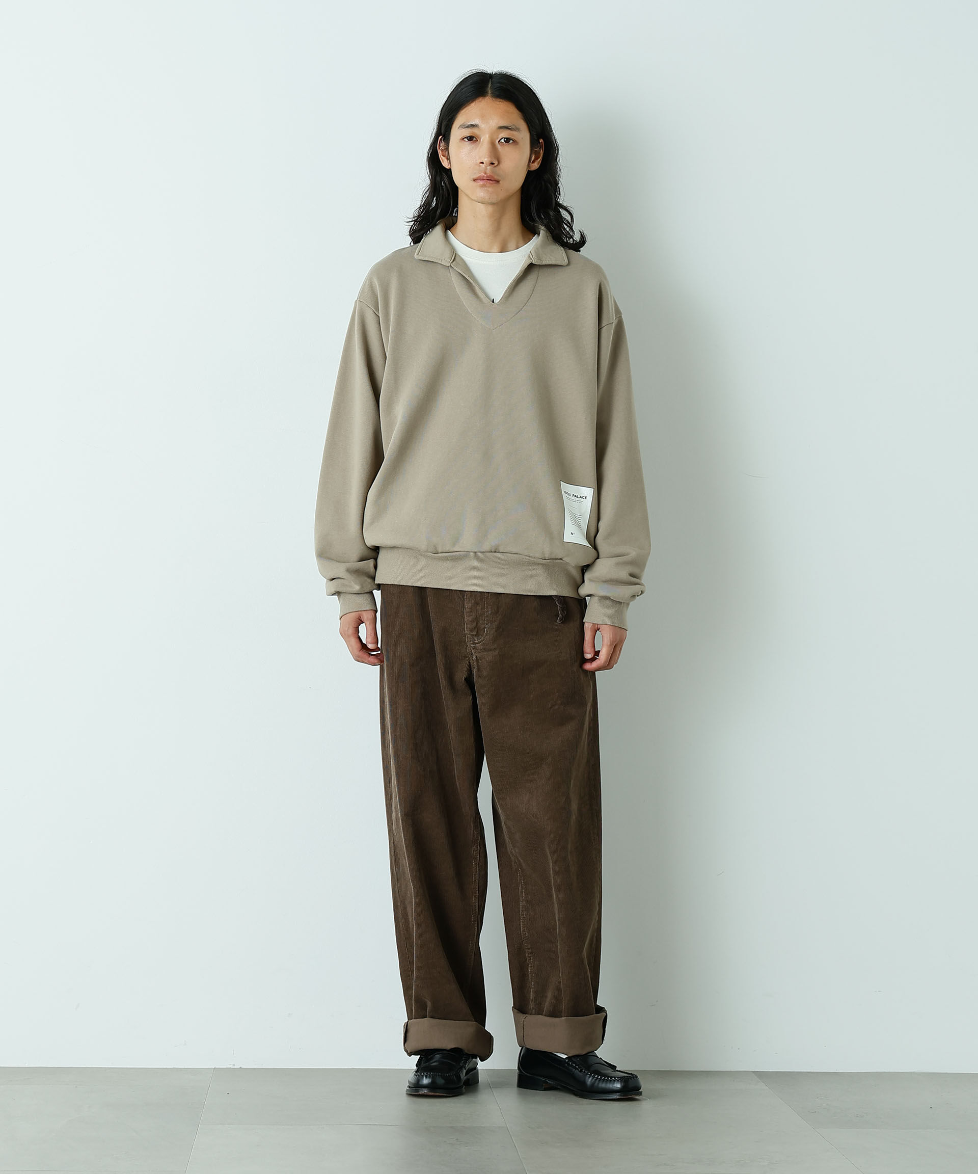 nano･universe「｢HOTEL PALACE｣ ワイドストレートコーデュロイパンツ」|チノ|