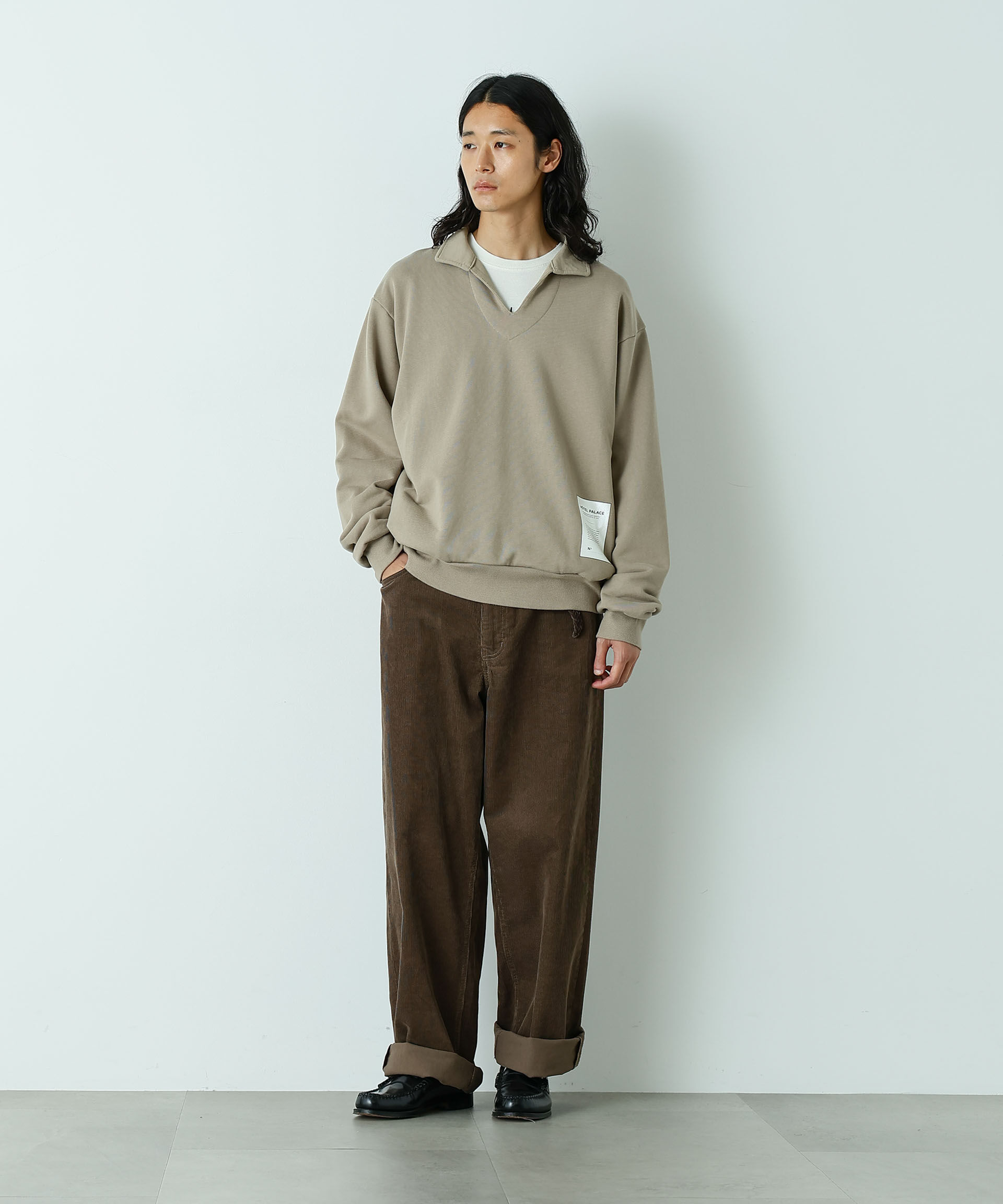 nano･universe「｢HOTEL PALACE｣ ワイドストレートコーデュロイパンツ」|チノ|
