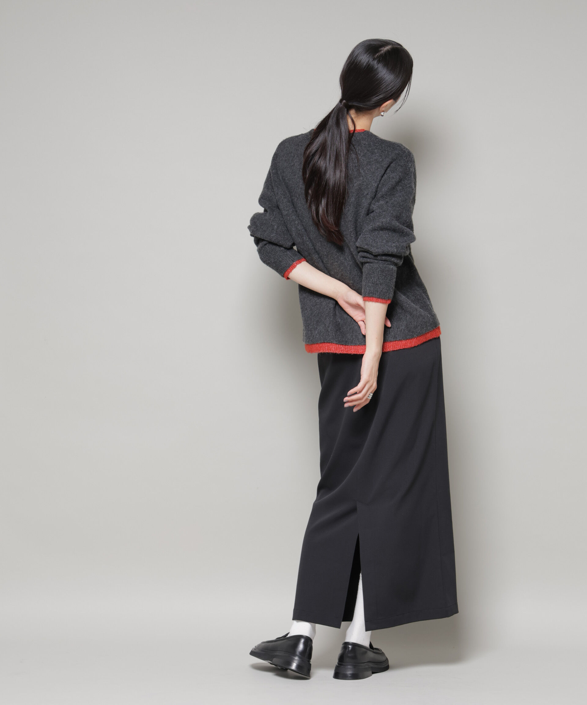 nano･universe「PENNEYS別注TheFOXバイカラーVネックカーディガン」|ニット・セーター|