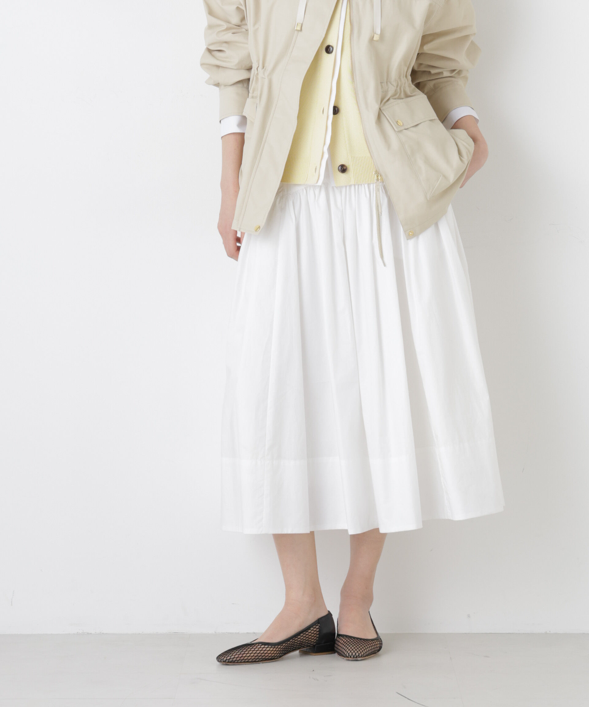 nano･universe「ローギャザーミディスカート」|スカート|