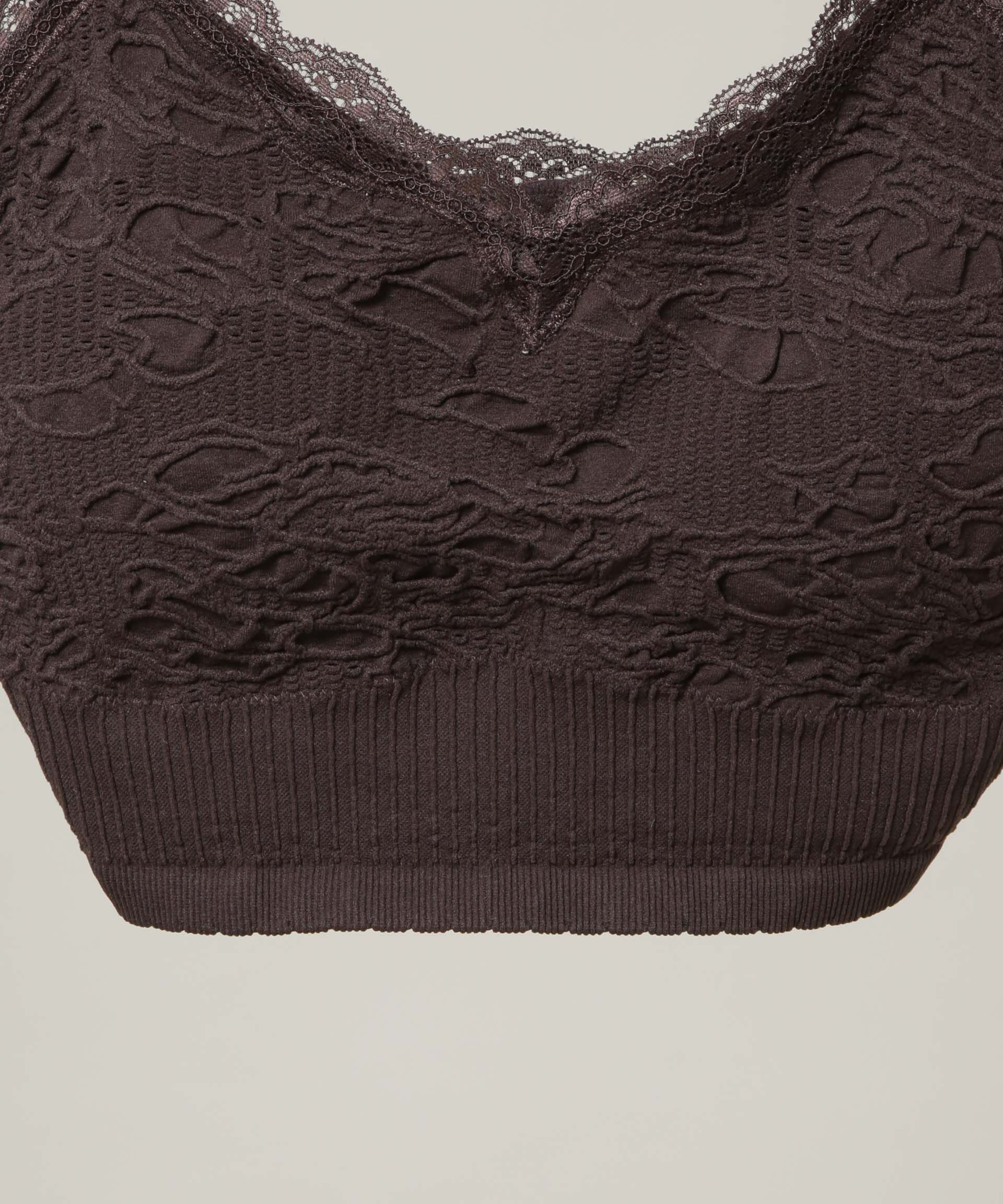 nano･universe「レースジャガードカップ取り外しクロップドキャミソール」|キャミソール|