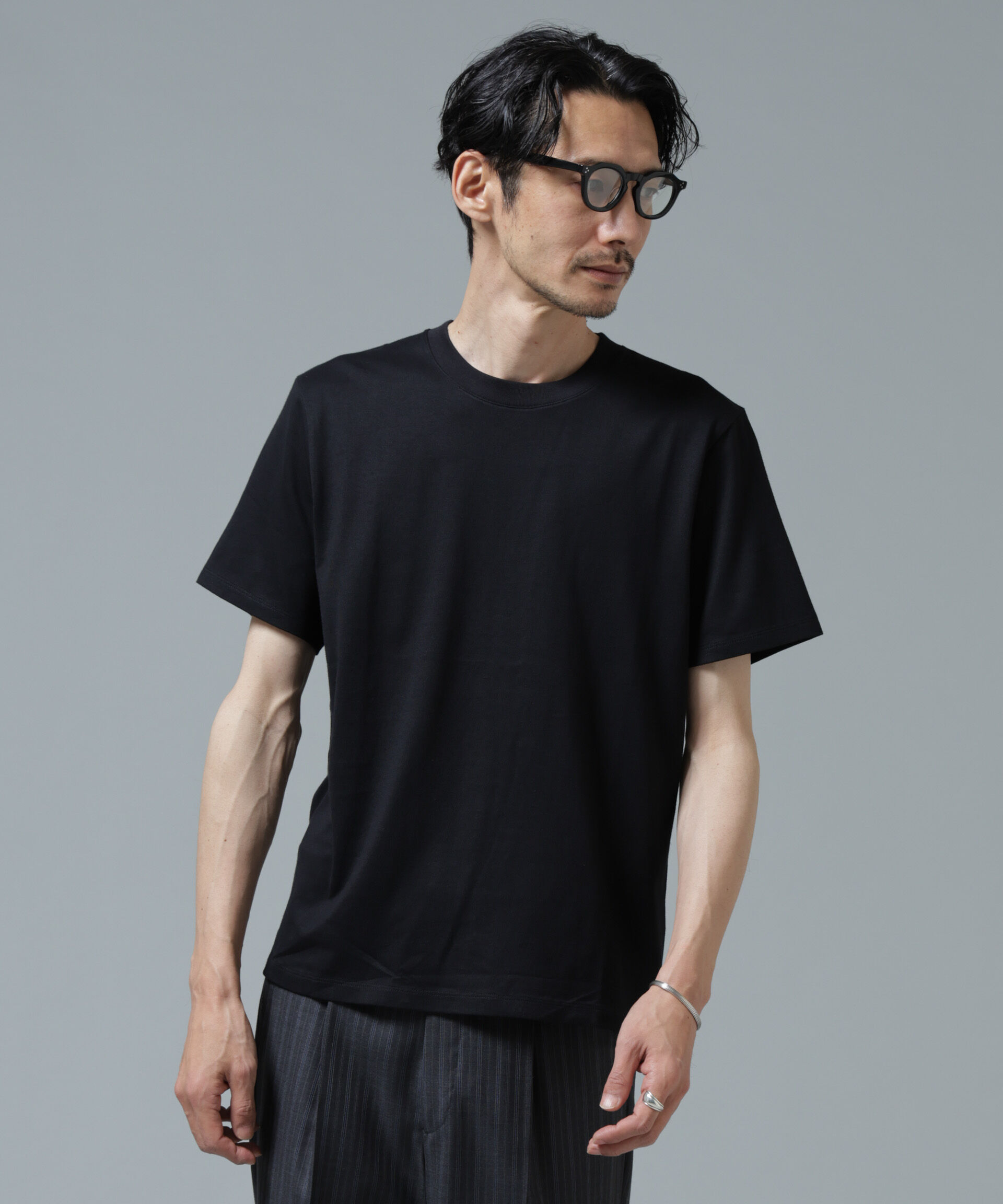 nano･universe「Anti Soaked(R) 汗染み防止 ミドルウェイト 7.1oz レギュラーシルエットTシャツ」|Tシャツ・カットソー|