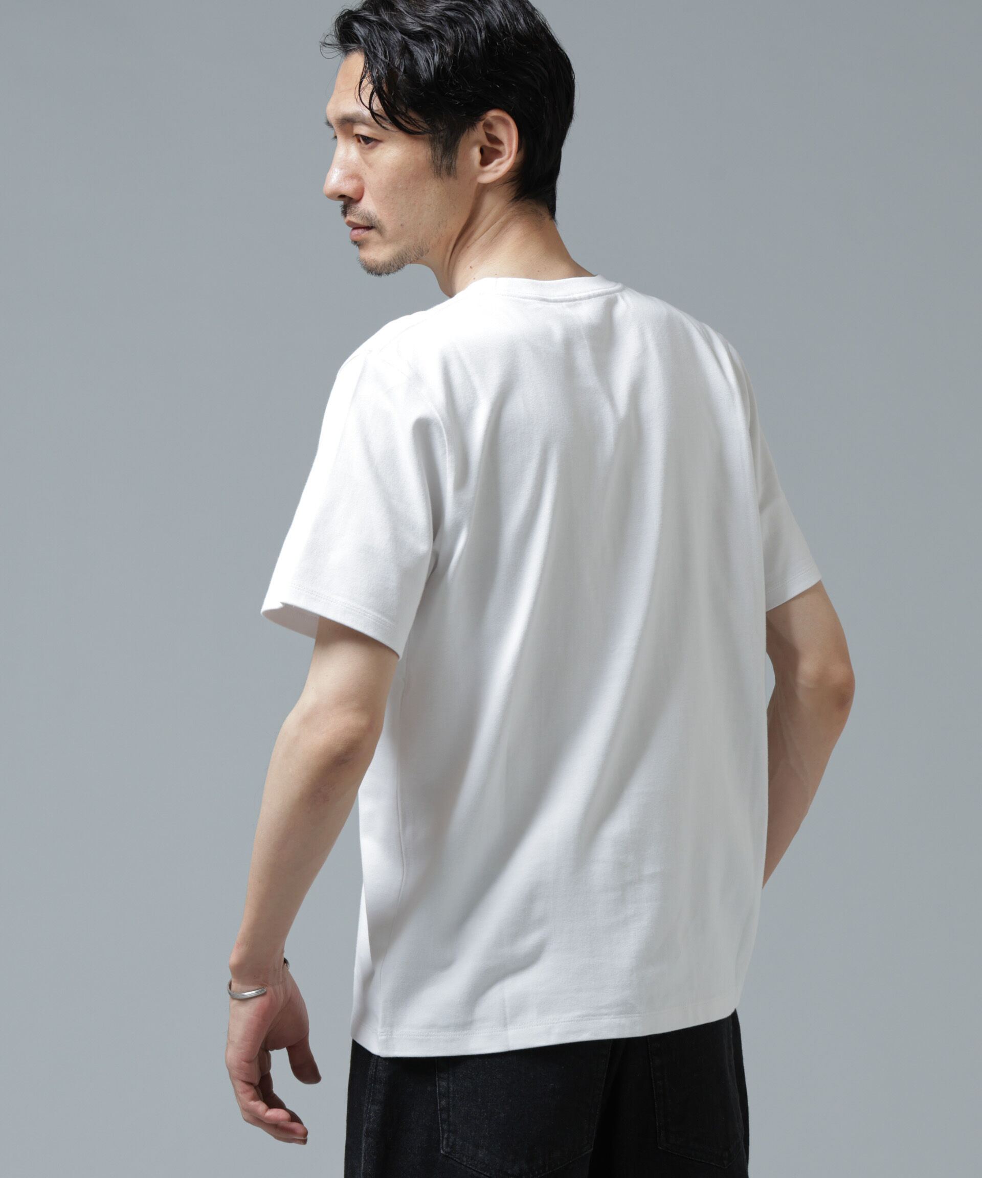 nano･universe「Anti Soaked(R) 汗染み防止 ミドルウェイト 7.1oz レギュラーシルエットTシャツ」|Tシャツ・カットソー|