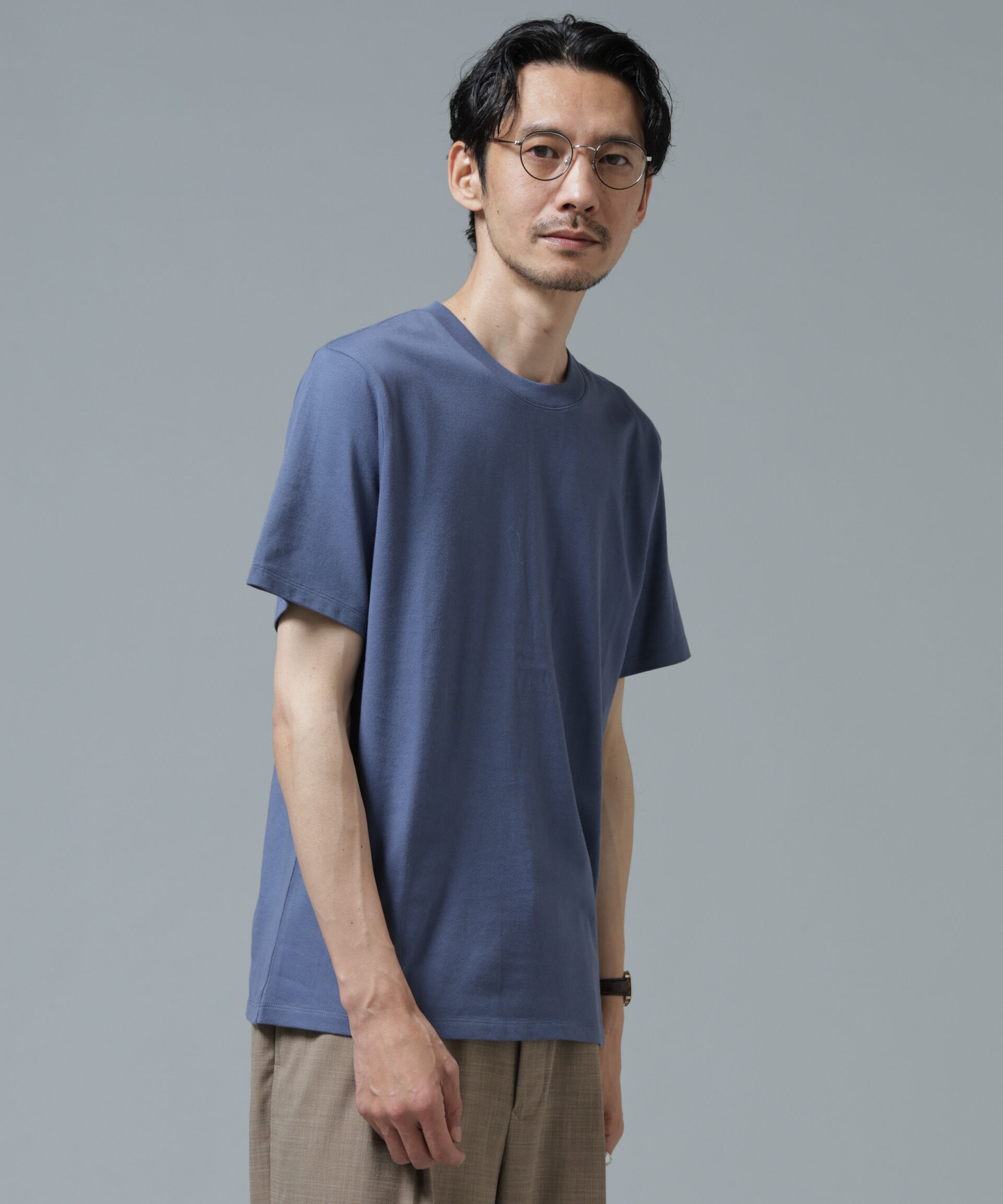 nano･universe「Anti Soaked(R) 汗染み防止 ミドルウェイト 7.1oz レギュラーシルエットTシャツ」|Tシャツ・カットソー|