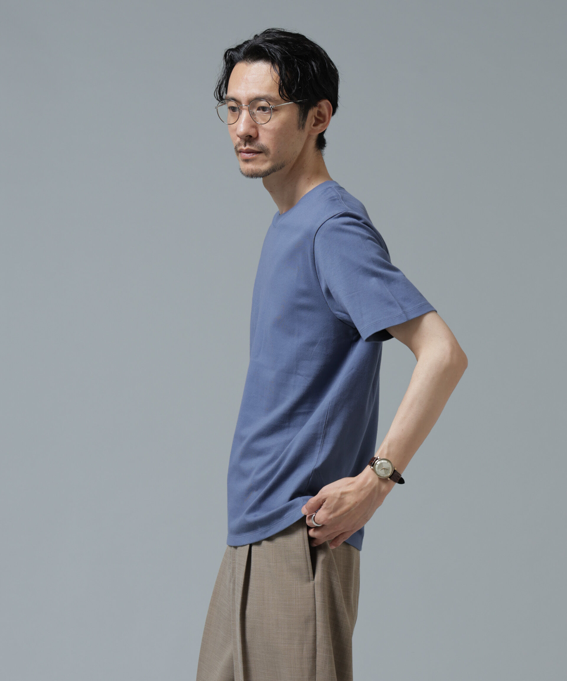 nano･universe「Anti Soaked(R) 汗染み防止 ミドルウェイト 7.1oz レギュラーシルエットTシャツ」|Tシャツ・カットソー|