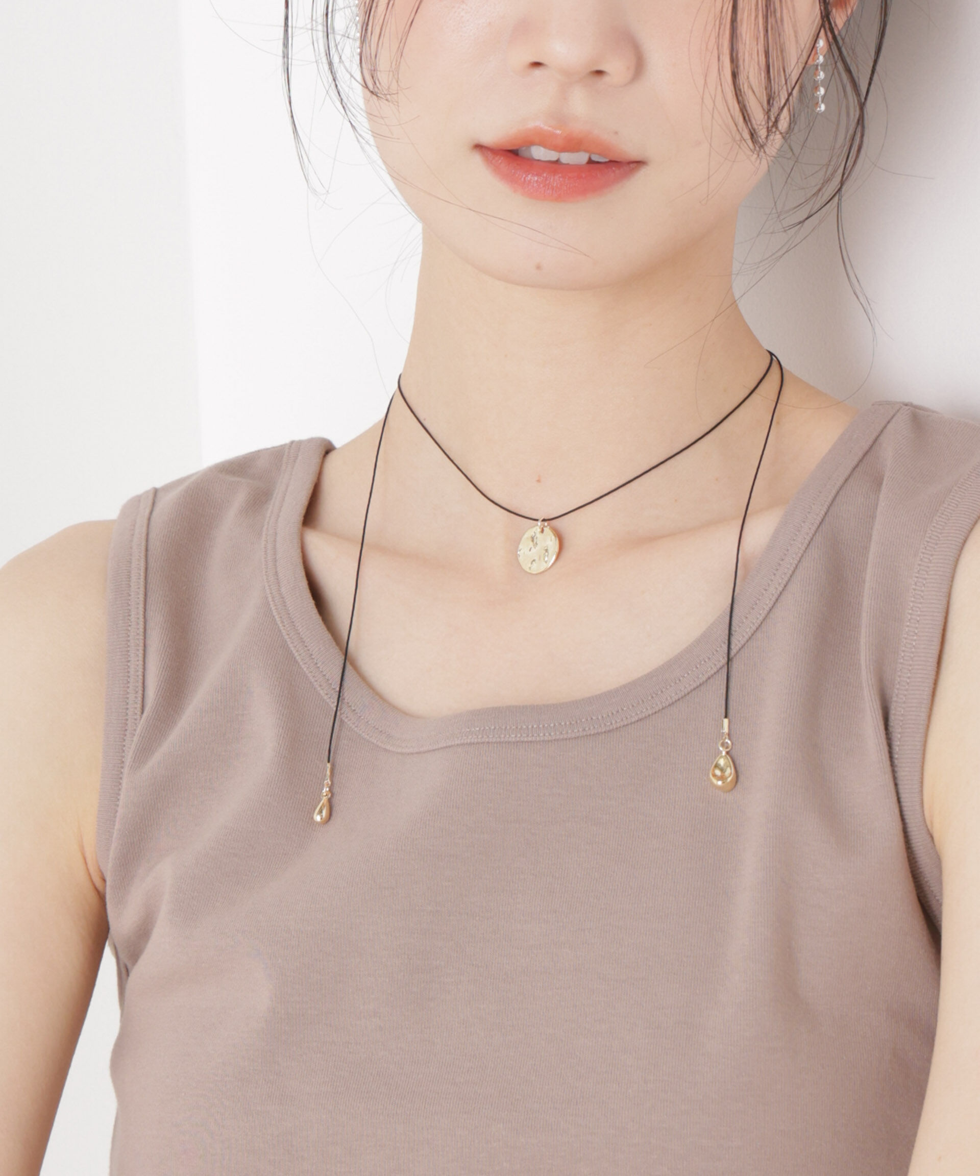 nano･universe「長さ調整可アジャスターコードネックレス」|ネックレス|