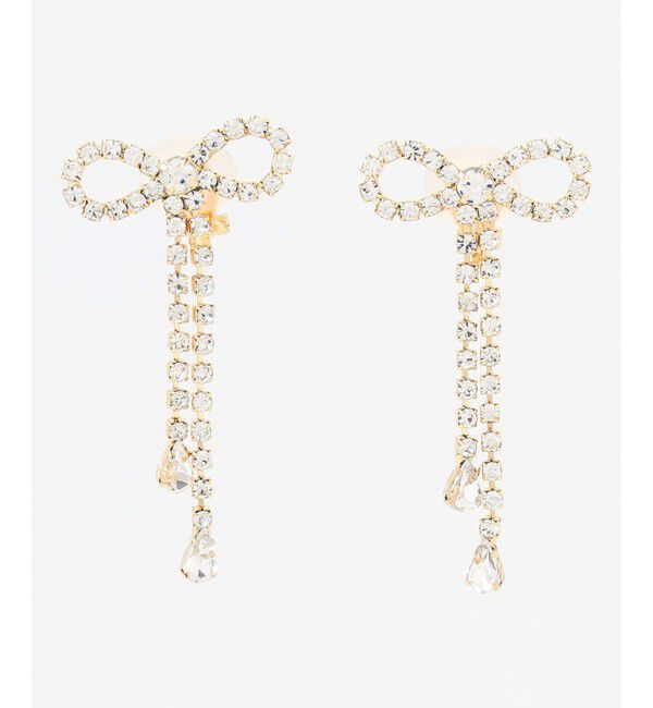 組曲「【好評につき追加販売】ダイヤレーンリボンイヤリング」|イヤリング|