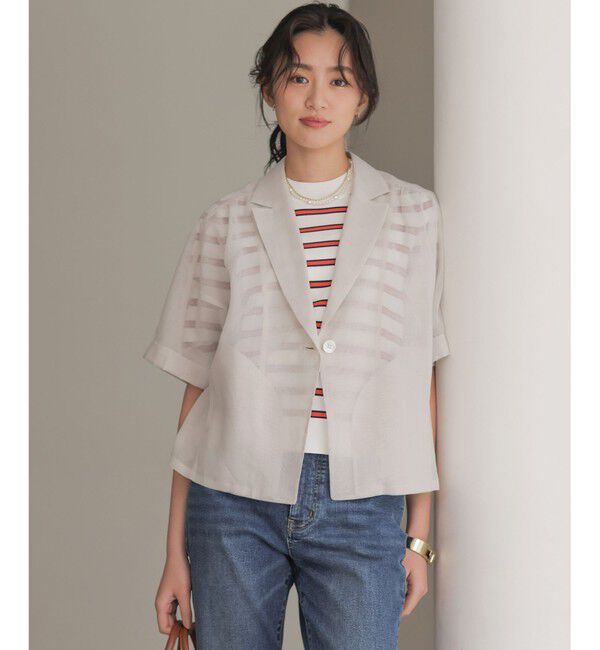 組曲「カラーボイル ジャケット」|テーラードジャケット|エクリュ系