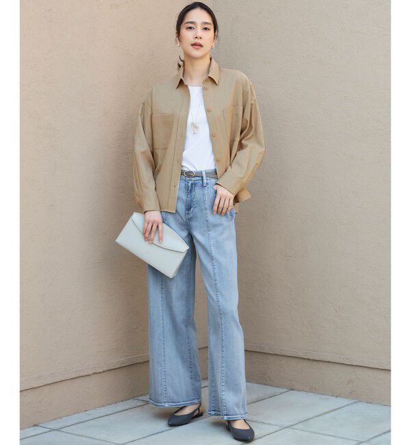 自由区「【洗える】ドビーオックスストレッチシャツ アウター」|その他|