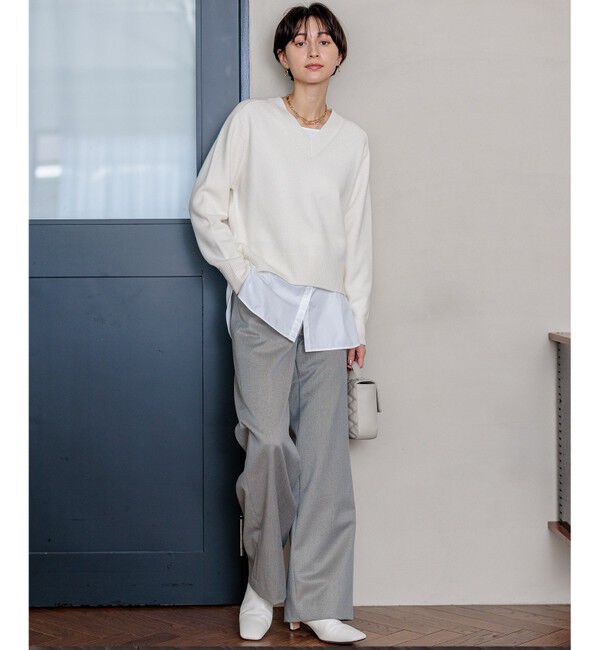 23区「【GLOW10月号掲載/洗える】ナチュラルコットンベアコンビ カットソー」|Tシャツ・カットソー|
