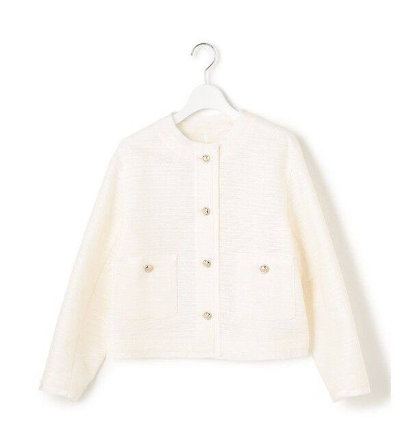 23区「【Oggi5月号掲載】サマーツイード ジャケット」|ノーカラージャケット|