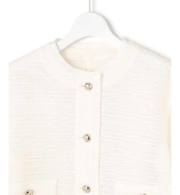 23区「【Oggi5月号掲載】サマーツイード ジャケット」|ノーカラージャケット|