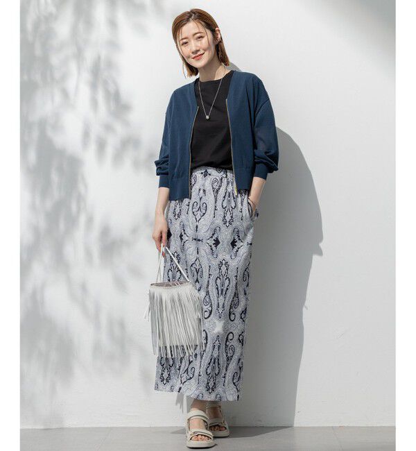 23区「【洗える】ライトシアーニット ブルゾン」|ブルゾン・スタジャン|