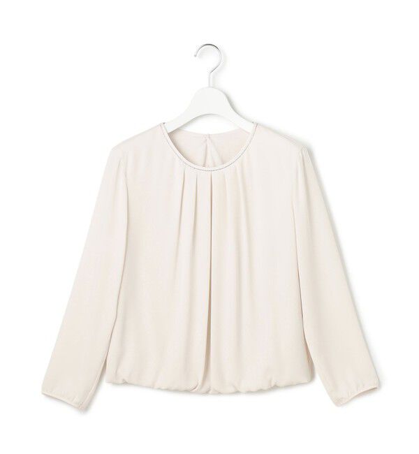 23区「【洗える】シルキーデシン ボールチェーン バルーン ブラウス」|シャツ・ブラウス|