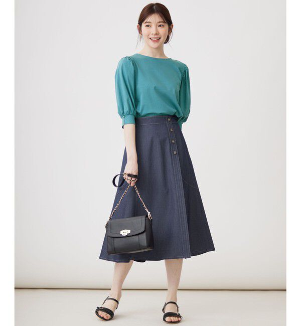 ANY SIS「【接触冷感】美人 ボリュームスリーブ カットソー」|Tシャツ・カットソー|