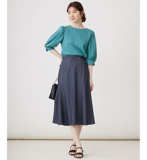 ANY SIS「【接触冷感】美人 ボリュームスリーブ カットソー」|Tシャツ・カットソー|