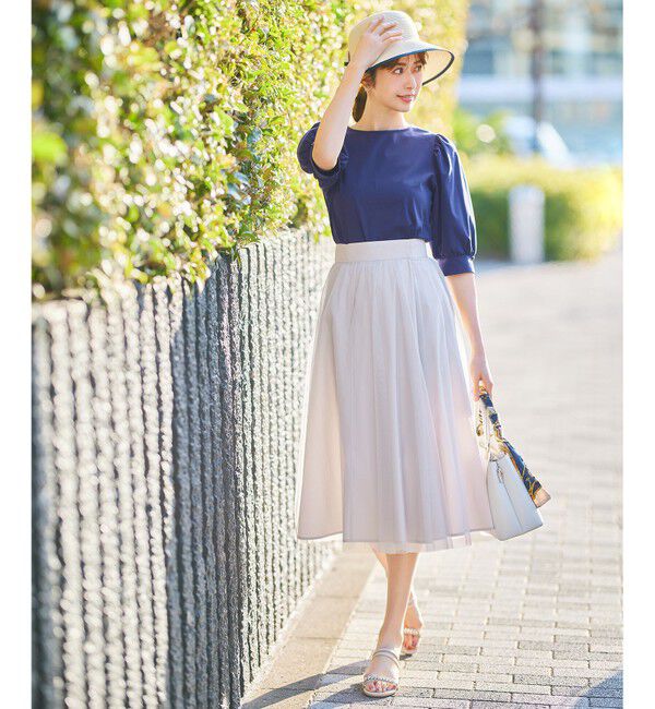 ANY SIS「【接触冷感】美人 ボリュームスリーブ カットソー」|Tシャツ・カットソー|