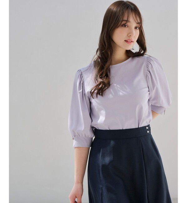 ANY SIS「【接触冷感】美人 ボリュームスリーブ カットソー」|Tシャツ・カットソー|ラベンダー