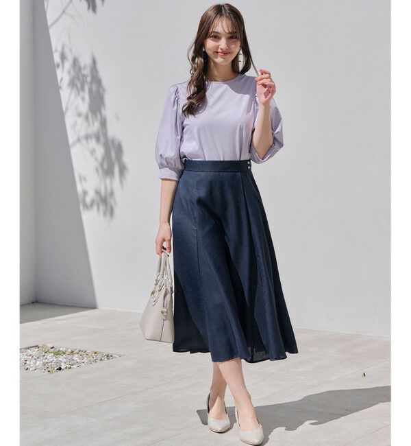 ANY SIS「【接触冷感】美人 ボリュームスリーブ カットソー」|Tシャツ・カットソー|