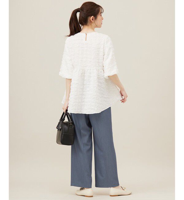 ANY SIS「【洗える】ワッフルライクフクレジャカード チュニック」|Tシャツ・カットソー|