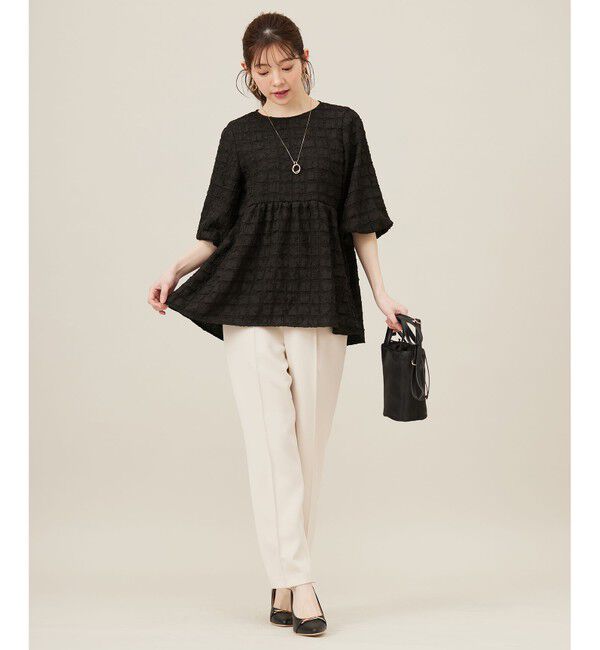 ANY SIS「【洗える】ワッフルライクフクレジャカード チュニック」|Tシャツ・カットソー|