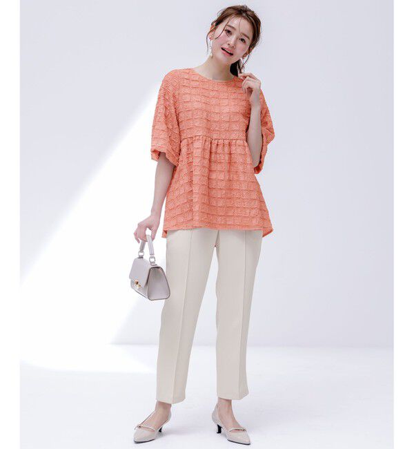 ANY SIS「【洗える】ワッフルライクフクレジャカード チュニック」|Tシャツ・カットソー|