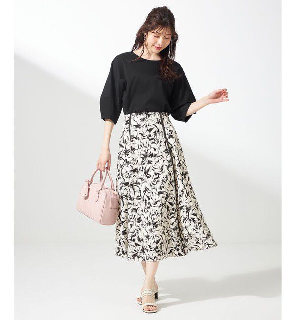 ANY SIS「【撥水・汗ジミ防止・UVケア・洗える】スーピマスムース クロップド Tシャツ」|Tシャツ・カットソー|