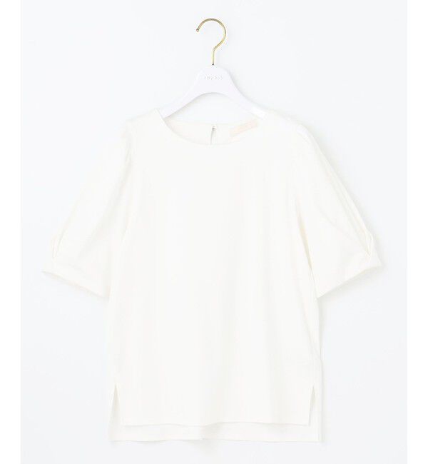 ANY SIS「【撥水・汗ジミ防止・UVケア・洗える】スーピマスムース 袖タック Tシャツ」|Tシャツ・カットソー|