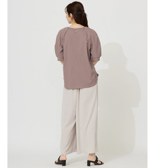 ANY SIS「【接触冷感・UVケア】着映えタックスリーブ カットソー」|Tシャツ・カットソー|