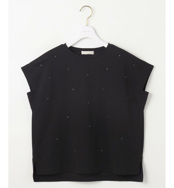 ANY SIS「【洗える】ビジュー付き カットソー」|Tシャツ・カットソー|ブラック