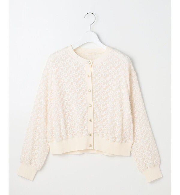 ANY SIS「レーシー ニット ブルゾン」|カーディガン|