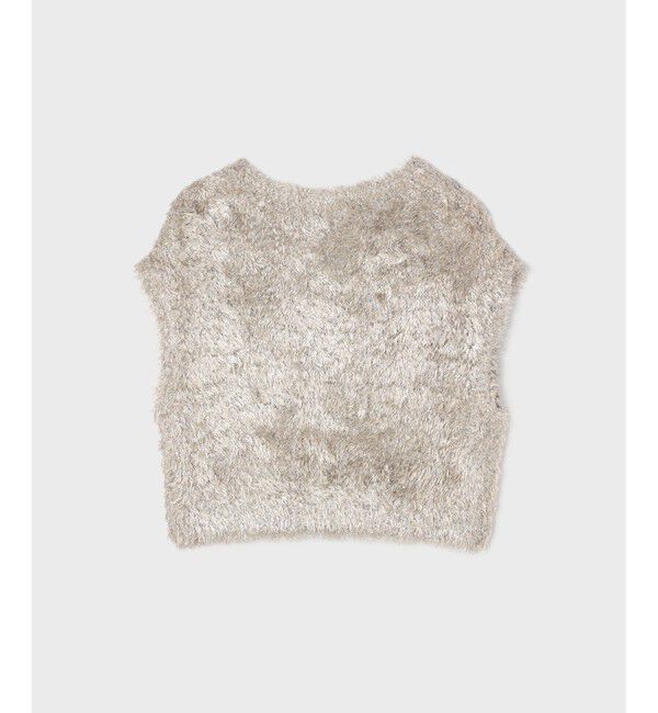 GRACE CONTINENTAL「ラメフェザーベスト」|ベスト・ジレ|