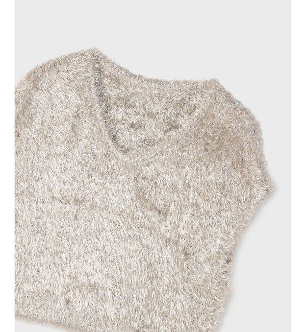 GRACE CONTINENTAL「ラメフェザーベスト」|ベスト・ジレ|