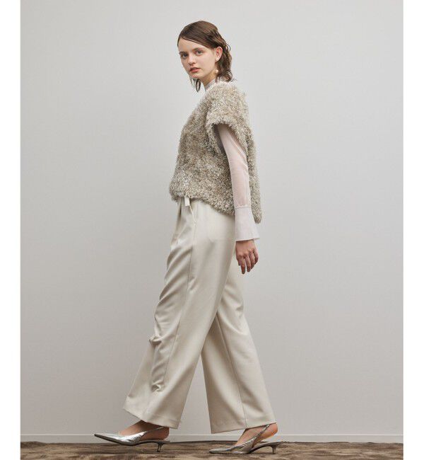 GRACE CONTINENTAL「ラメフェザーベスト」|ベスト・ジレ|